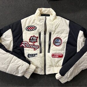 Fashion Nova Racing Puffer Jacket